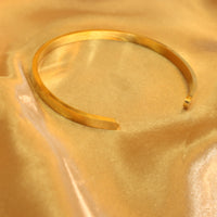 Olutosin minimalist bangle 18ct gold plated tarnish resistant extendable bracelet