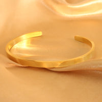 Olutosin minimalist bangle 18ct gold plated tarnish resistant extendable bracelet