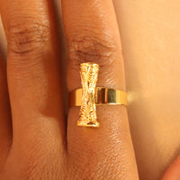 Ife 18ct Gold Plated Yoruba Drum Inspired Ring
