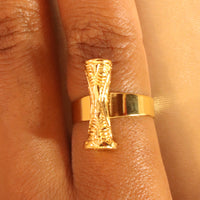 Ife 18ct Gold Plated Yoruba Drum Inspired Ring
