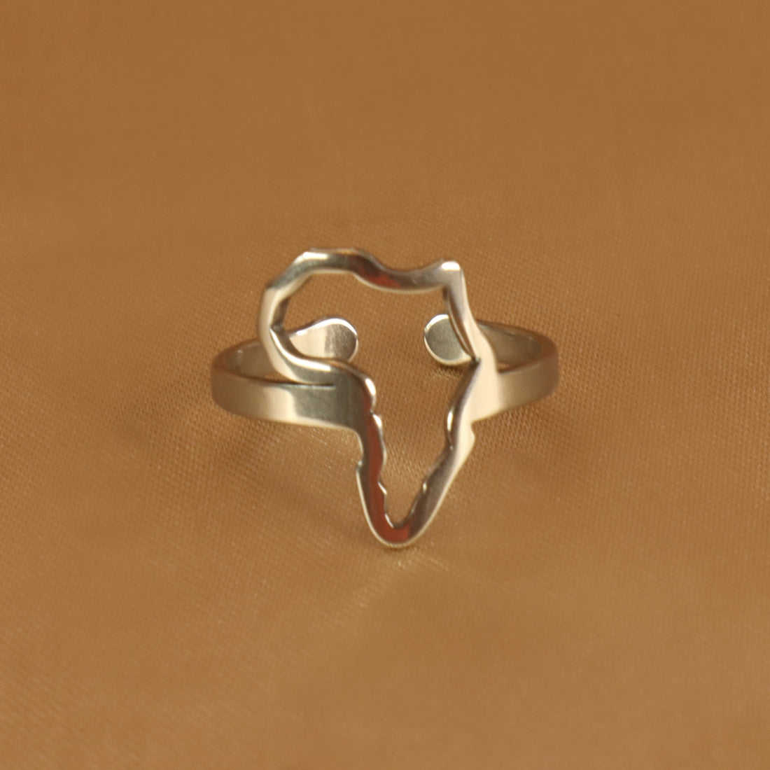 Africa 18ct gold-plated on Stainless steel Ring