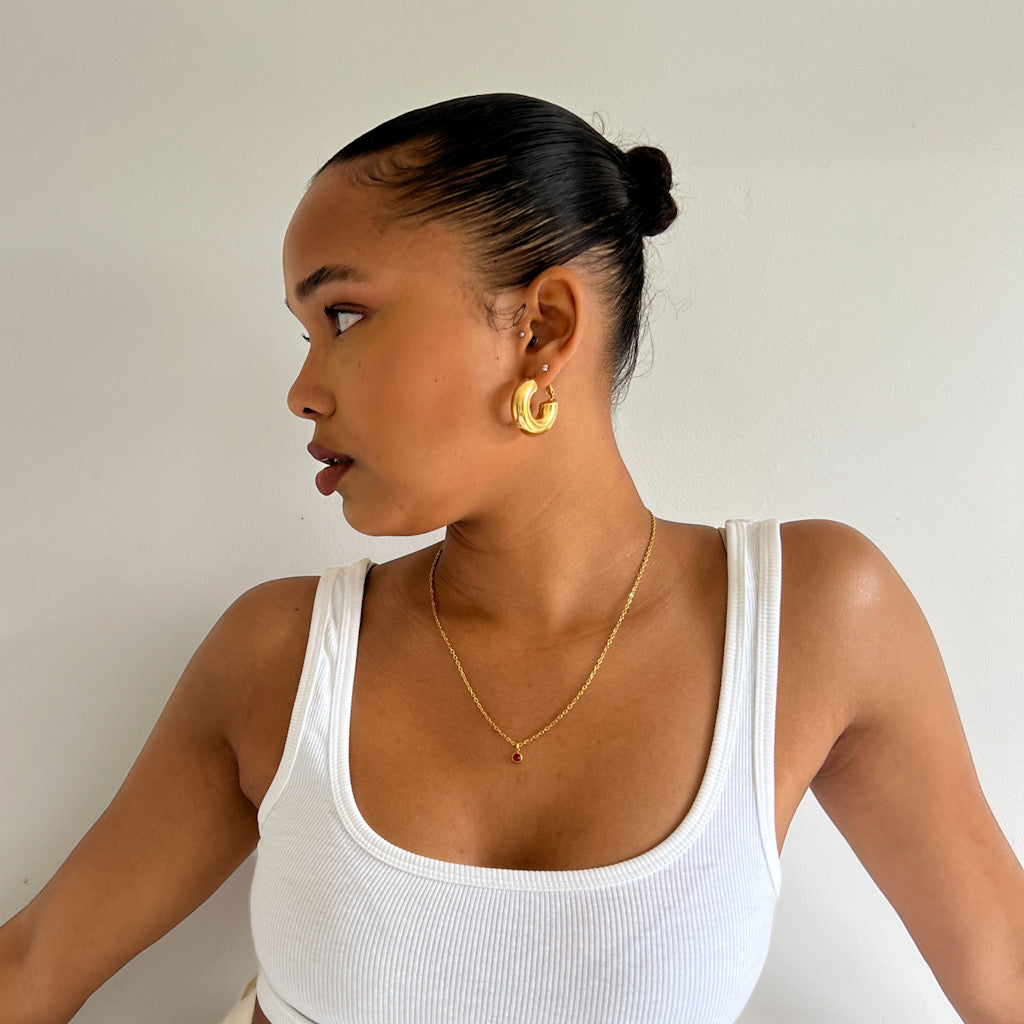 Brianna 18ct gold plated Hoop Earrings