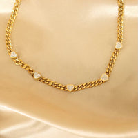 Dr Brooke 18ct Gold Plated Stainless Steel Cuban Chain Necklace