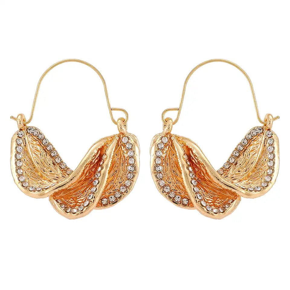 Zaria 18ct Gold Plated Fulani Hoop Earrings