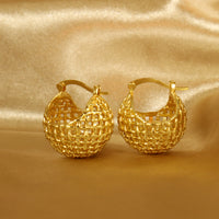 Zaria bucket hoop earrings