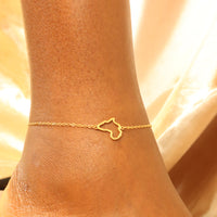 Hiba 18ct gold plated Africa Tarnish resistant Anklet