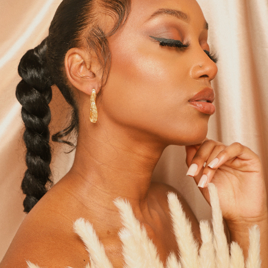 Sita  18ct Gold Plated Copper Hoop Earrings