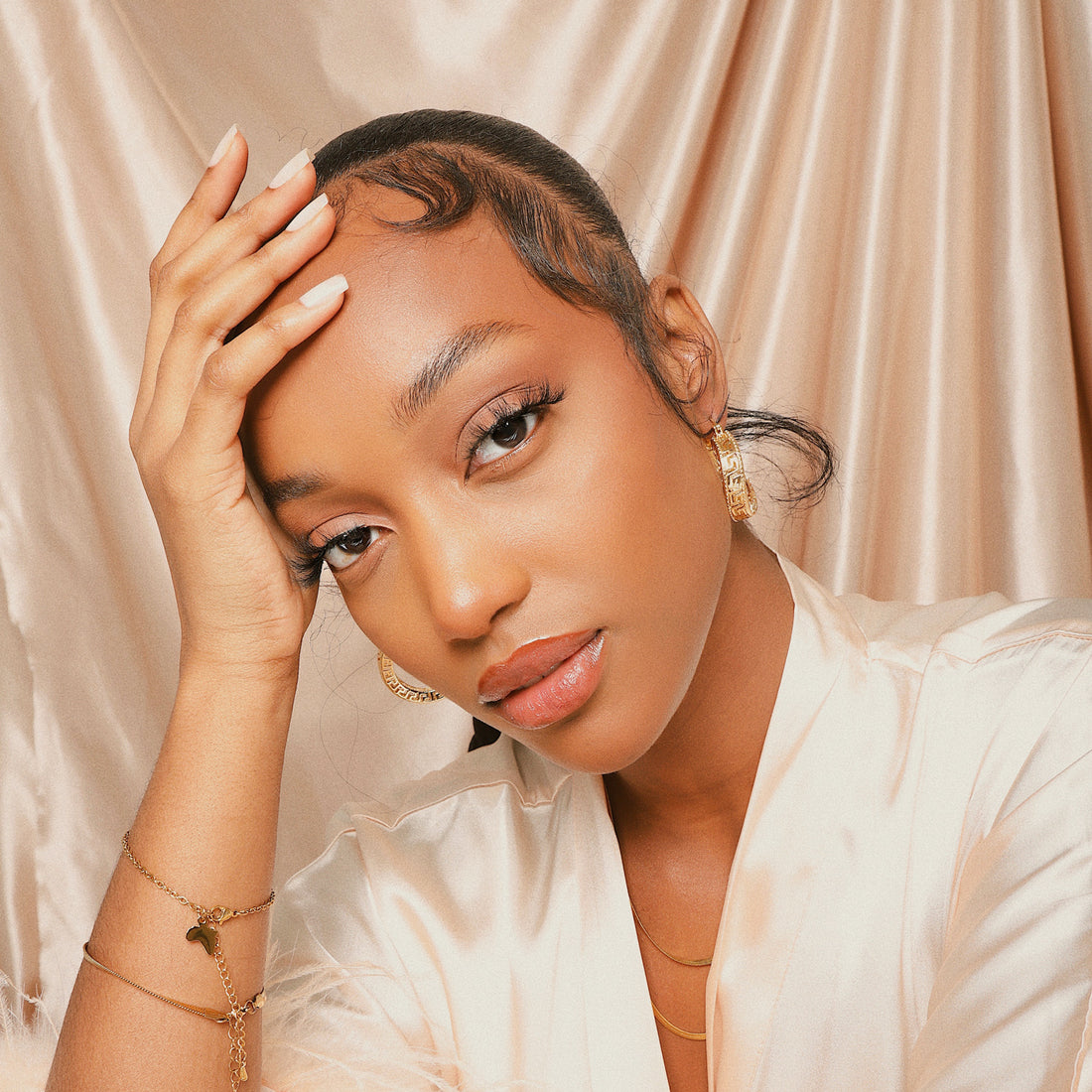 Solange 18ct Gold Plated Copper Hoop Earrings