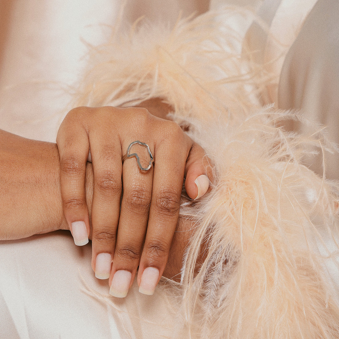 Africa 18ct gold-plated on Stainless steel Ring