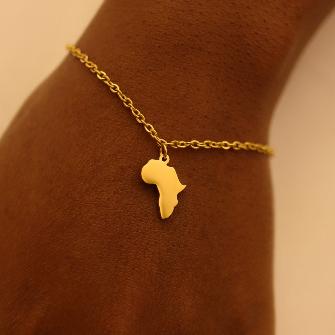 Africa (18ct Gold Plated) Stainless steel Chain Bracelet