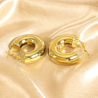 Brianna 18ct gold plated Hoop Earrings