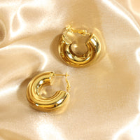 Brianna 18ct gold plated Hoop Earrings