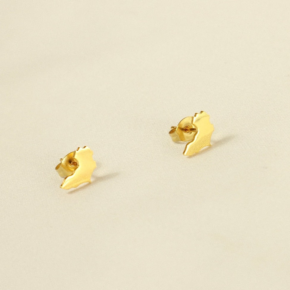 Monifa Africa (18ct Gold Plated)  stainless steel stud earrings