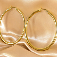 Zainab (18ct gold plated) Stainless steel Hoop Earrings