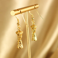 Olafemi 18ct Gold Plated Yoruba Drum Inspired Earrings