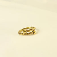 Olayinka 18CT gold plated stainless steel ring