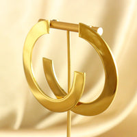 Mma 18ct Gold Plated Stainless Steel Hoop Earrings