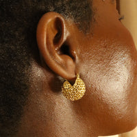 Zaria bucket hoop earrings