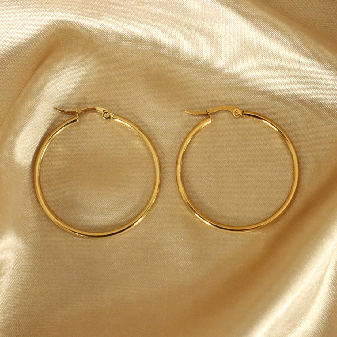 Mia Hoop 18ct gold plated stainless steel hoop earrings