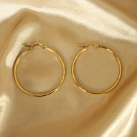 Mia Hoop 18ct gold plated stainless steel hoop earrings
