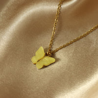 Mariah Butterfly 18ct gold plated on Copper Necklace Y2K