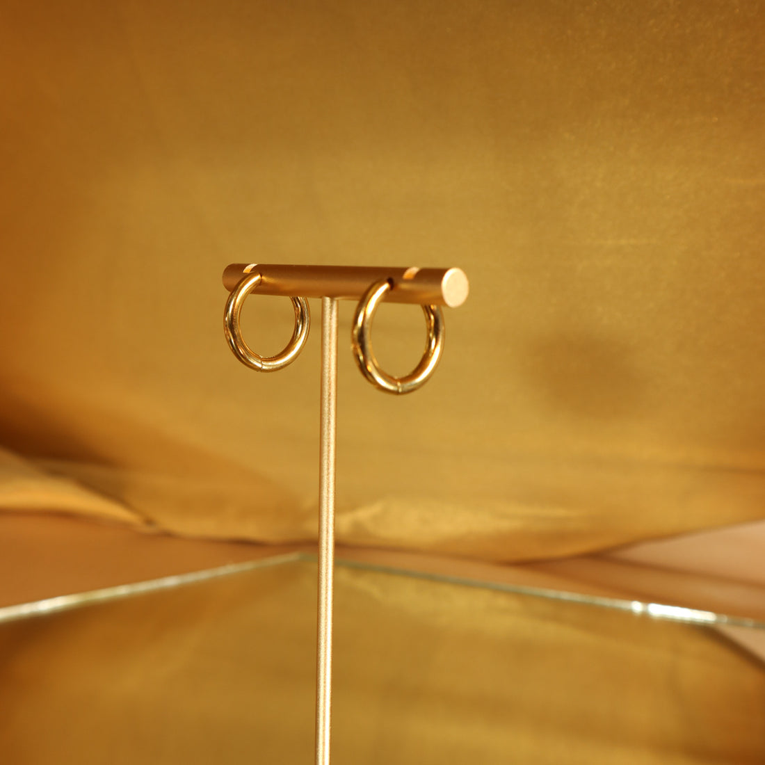 Samira 18ct gold plated Stainless Steel Hoops