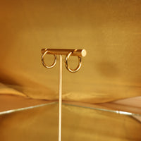 Samira 18ct gold plated Stainless Steel Hoops