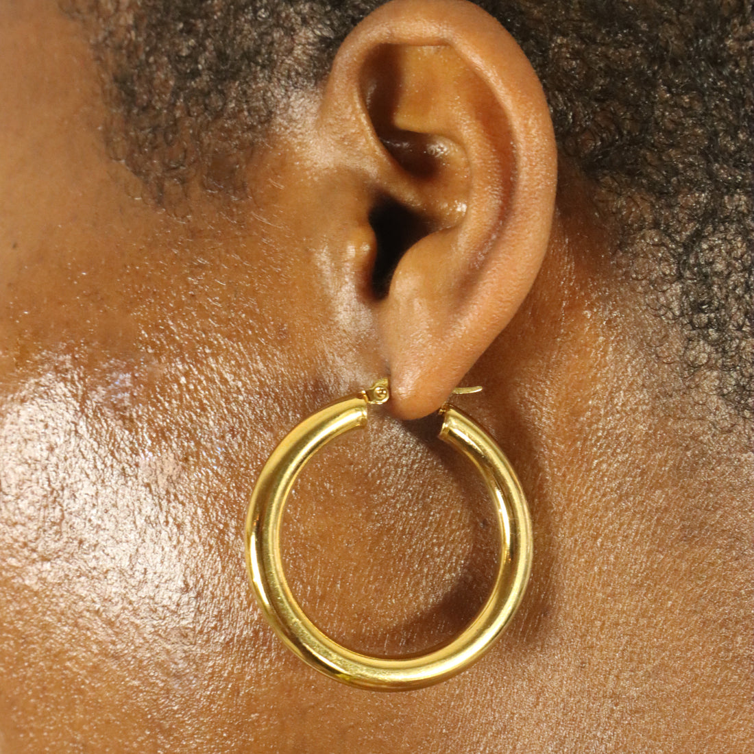 Mia Hoop 18ct gold plated stainless steel hoop earrings