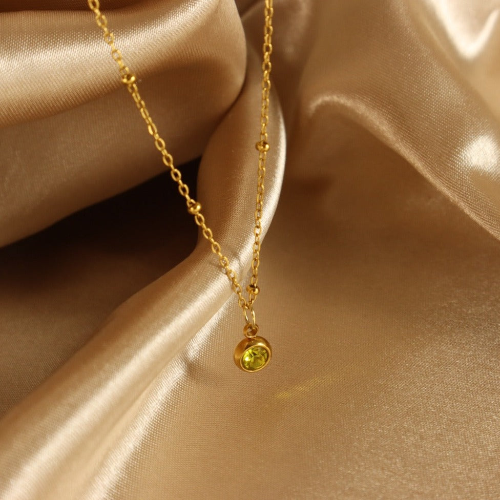 Sage Dainty 18ct Gold Plated Stainless Steel Necklace