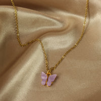 Mariah Butterfly 18ct gold plated on Copper Necklace Y2K