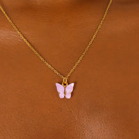 Mariah Butterfly 18ct gold plated on Copper Necklace Y2K