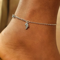 Africa (18ct gold-plated) Stainless steel Chain Anklet