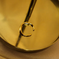 Lavinia Curved Ring 18ct gold plated on stainless steel