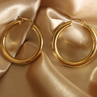 Mia Hoop 18ct gold plated stainless steel hoop earrings