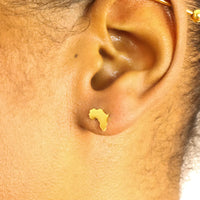 Monifa Africa (18ct Gold Plated)  stainless steel stud earrings