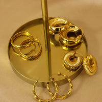 Tomiwa 18ct Gold Plated Stainless Steel Hoop Earrings