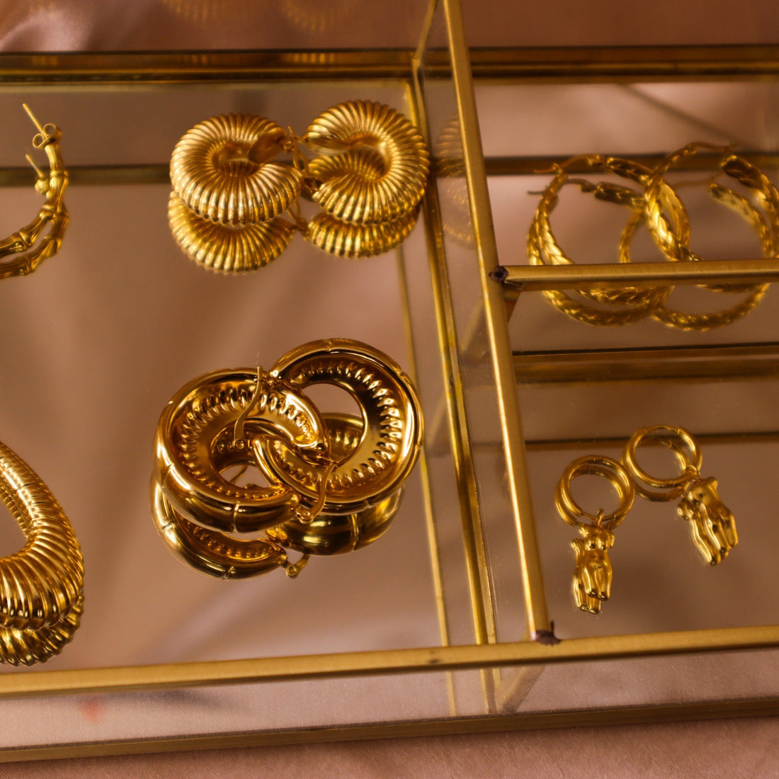 Tomiwa 18ct Gold Plated Stainless Steel Hoop Earrings