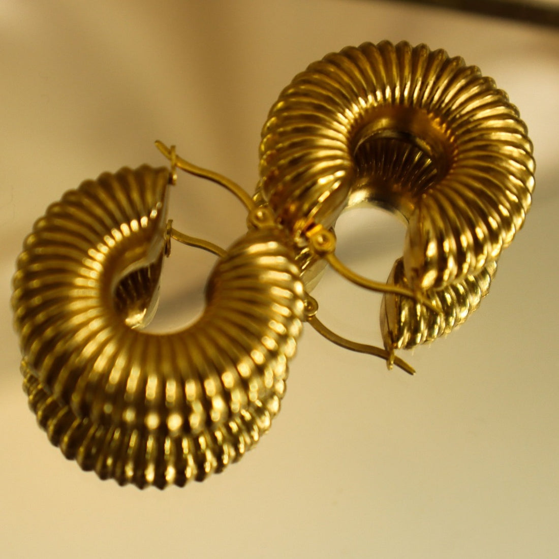 Tomiwa 18ct Gold Plated Stainless Steel Hoop Earrings