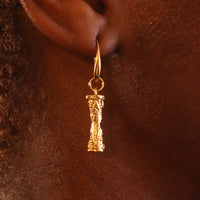 Olafemi 18ct Gold Plated Yoruba Drum Inspired Earrings