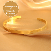 Olutosin minimalist bangle 18ct gold plated tarnish resistant extendable bracelet