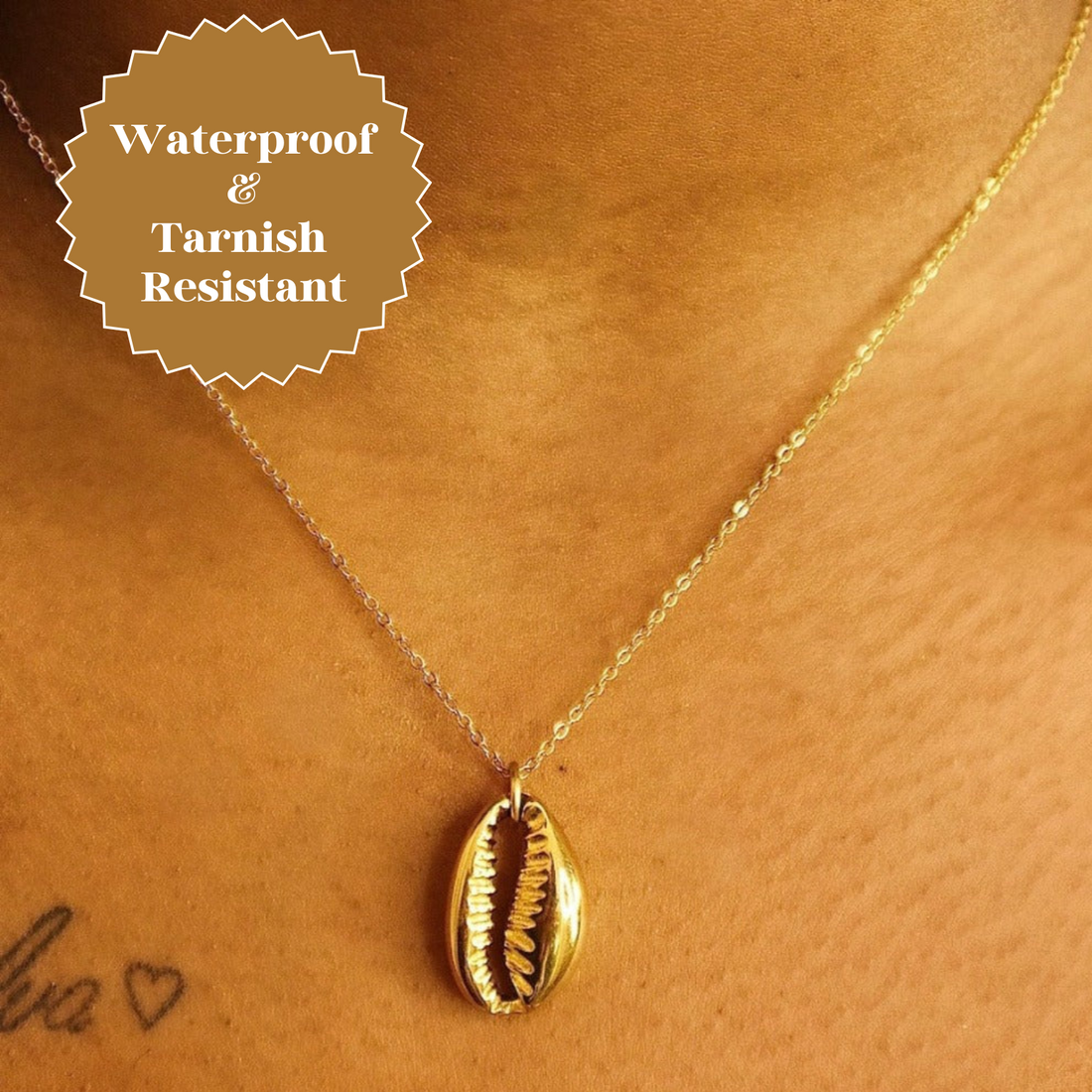 Diarra Cowrie shell (18ct Gold Plated) Stainless Steel Necklace