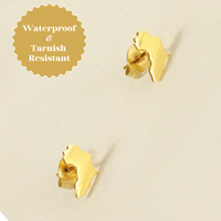 Monifa Africa (18ct Gold Plated)  stainless steel stud earrings