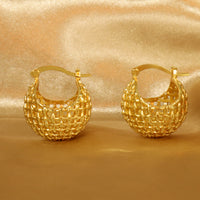 Zaria bucket hoop earrings