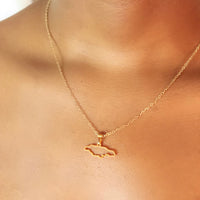 Jamaica Outline (18ct Gold Plated) Stainless Steel Necklace