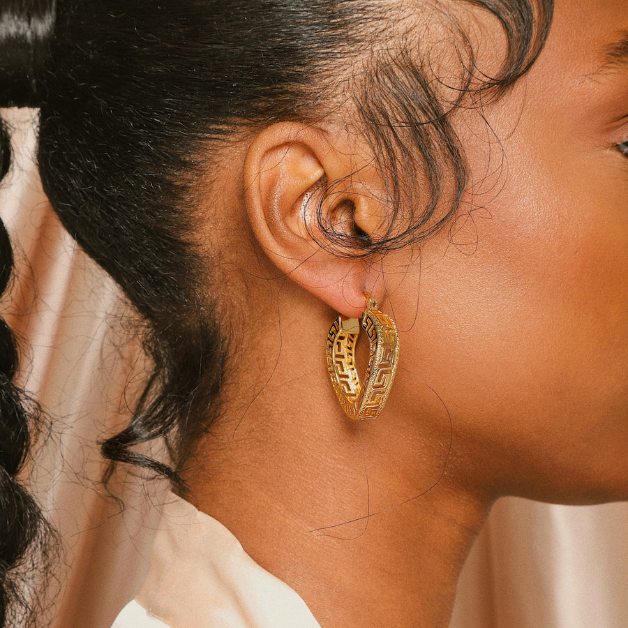 Solange 18ct Gold Plated Copper Hoop Earrings