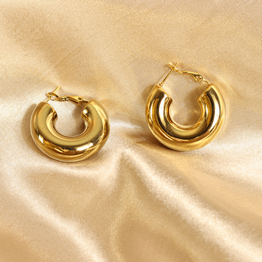 Brianna 18ct gold plated Hoop Earrings