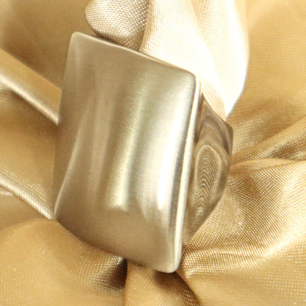 Kaabo Fulani Inspired Stainless Steel Square Ring