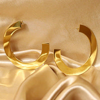 Mma 18ct Gold Plated Stainless Steel Hoop Earrings