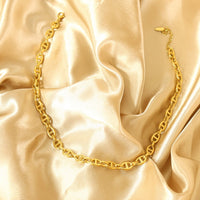 Oni 18ct Gold Plated Stainless Steel Anchor Choker Necklace