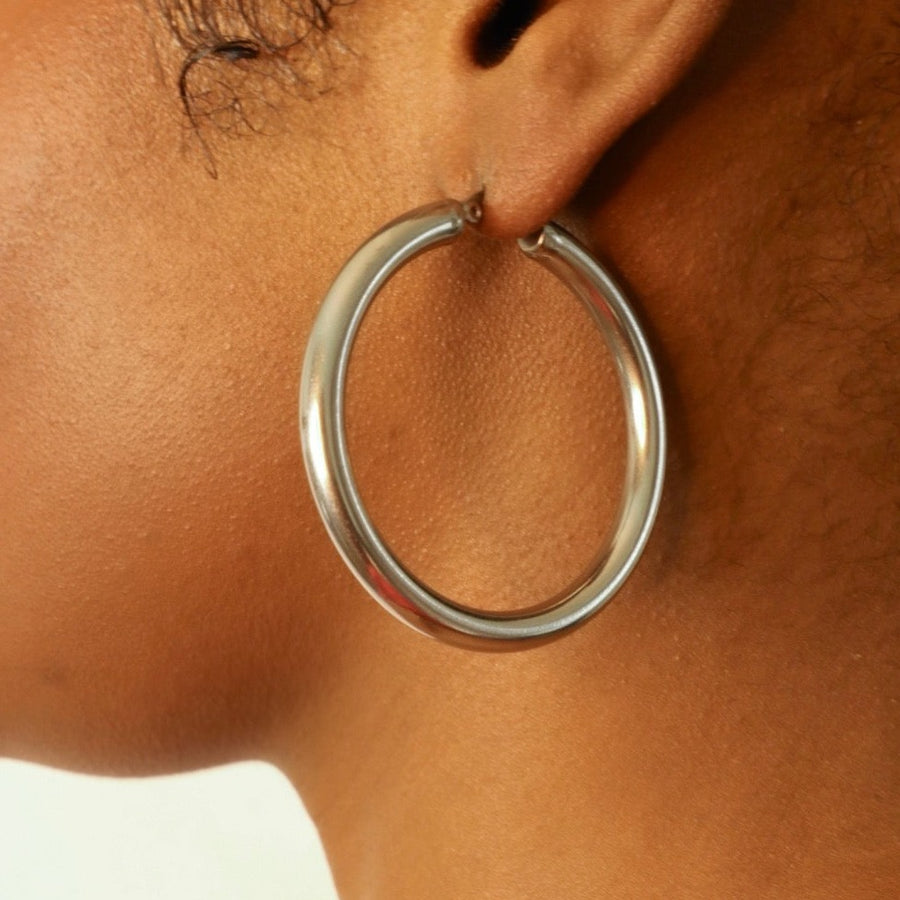 Zainab (18ct gold plated) Stainless steel Hoop Earrings